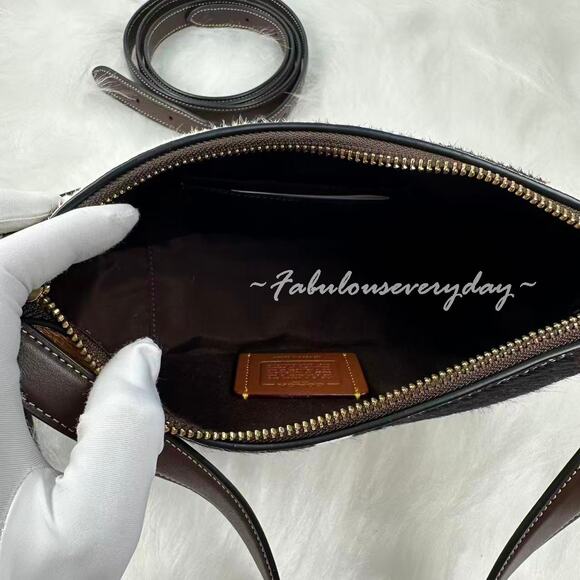 Coach Kailey Shoulder/Crossbody Bag With Cow Print And Tassel CCC84 NWT - Picture 5 of 11